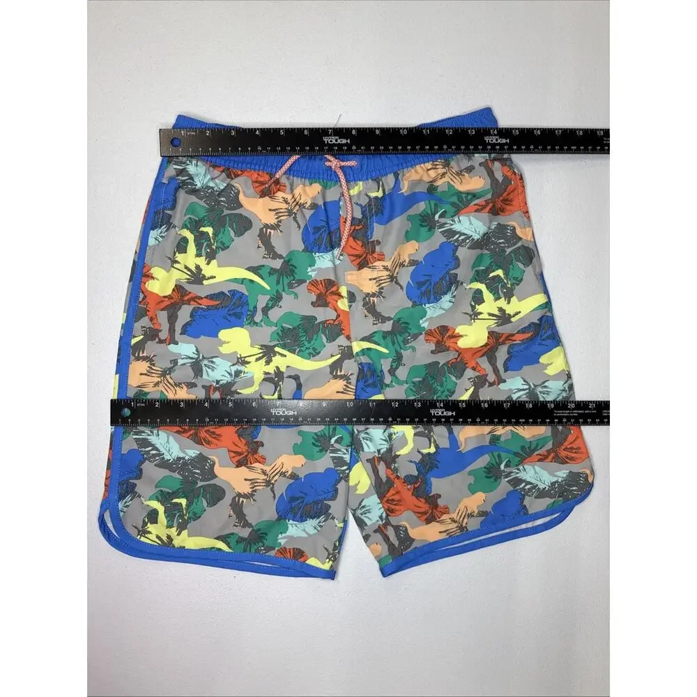Wonder Nation Boys Quick Dry Swim Trunks Dinosaur Size XL (14-16) Mesh Lined